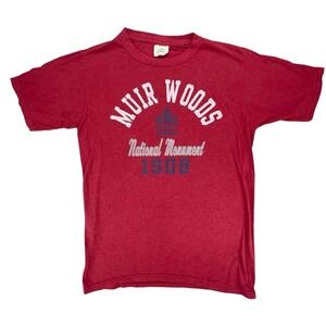 Muir‎ Woods National Monument Red Graphic T Shirt Eco Mountain Nature Mens L